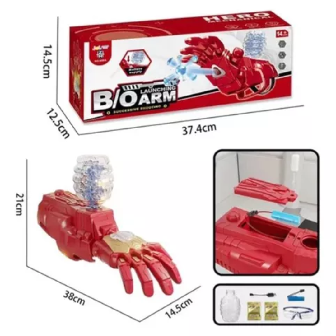 Miniatura 2 de Brazo Iron Man Pistola Juguete Hidrogel
